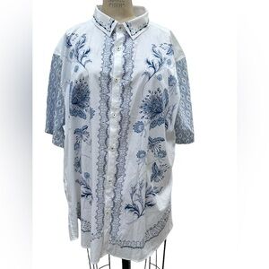 7 Diamonds Fit Casual Buttons Down Short Sleeves Shirt Sz 3XL